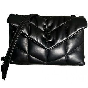 New YSL Saint Laurent toy Loulou puffer BLACK
